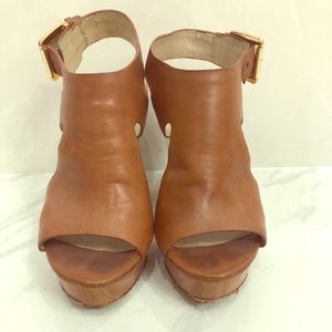Michael Kors brown (cognac) wedges.